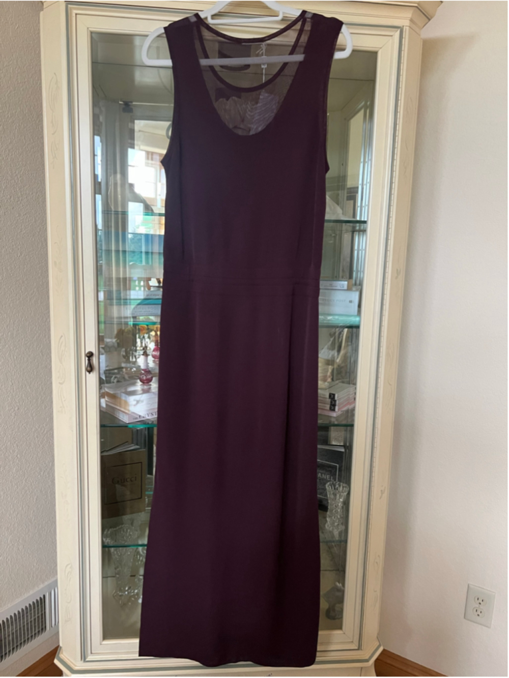 Akris Punto Burgundy Maxi Dress Size 8 NWT - Picture 4 of 9